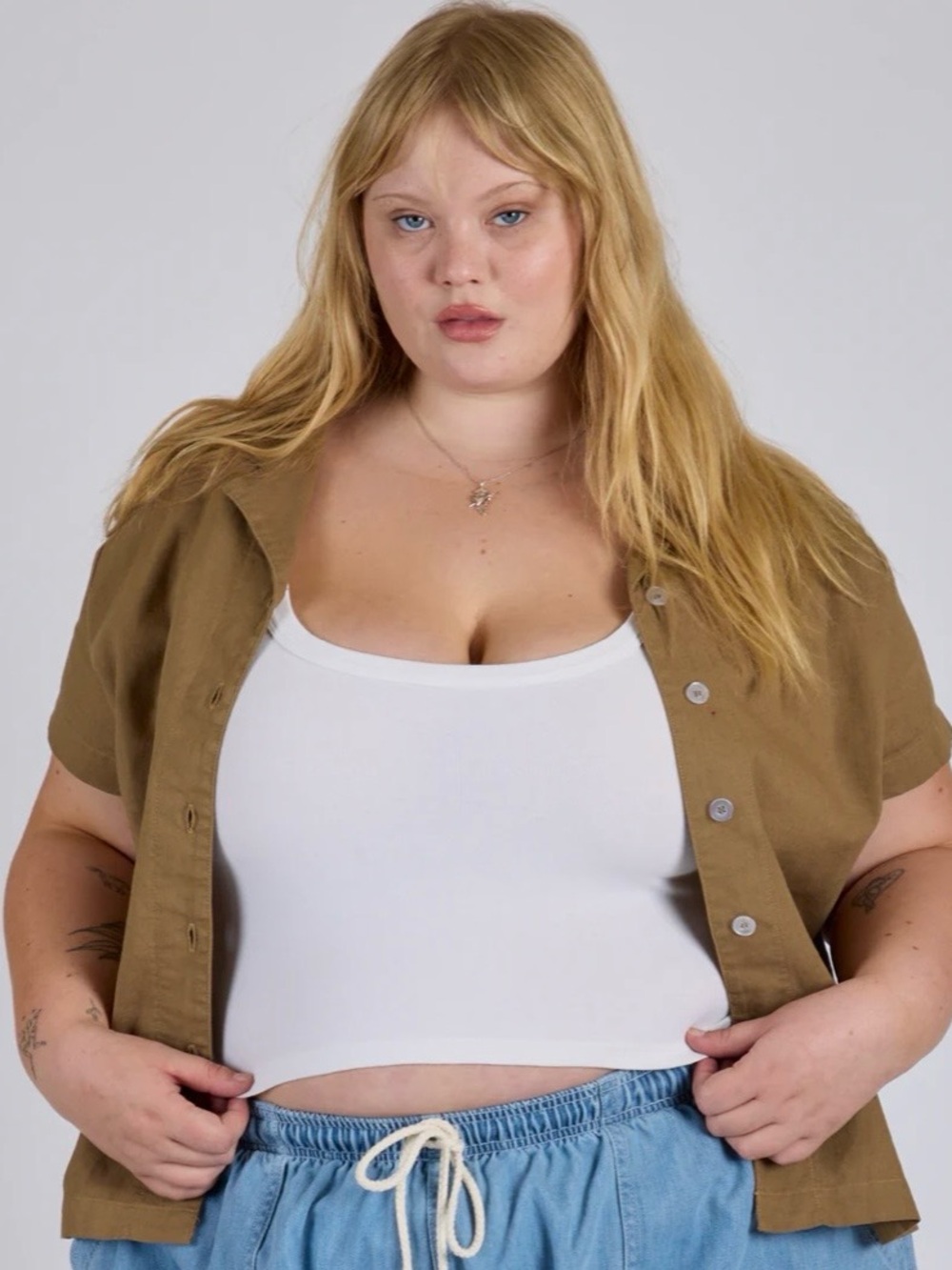 Big Bud Press Pantry Button Up in Beige - Picture 3 of 11